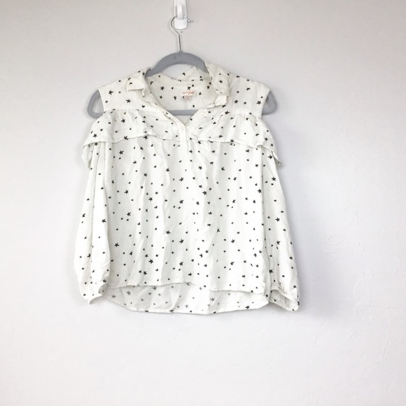 Cat & Jack Other - Kids Loose Cold Shoulder Ruffle Star Top